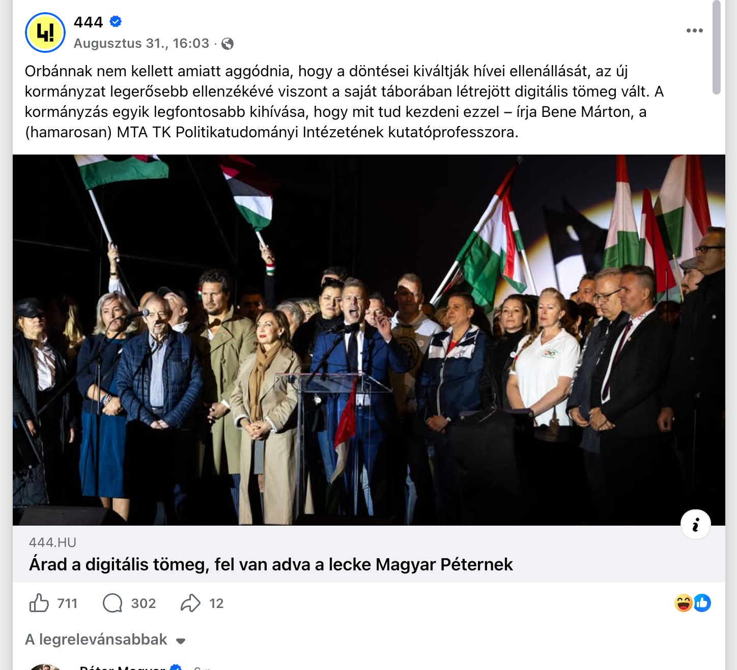 A bejegyzés képernyőképe