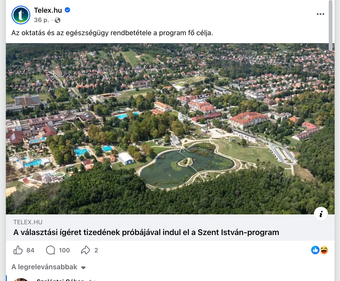 A bejegyzés képernyőképe