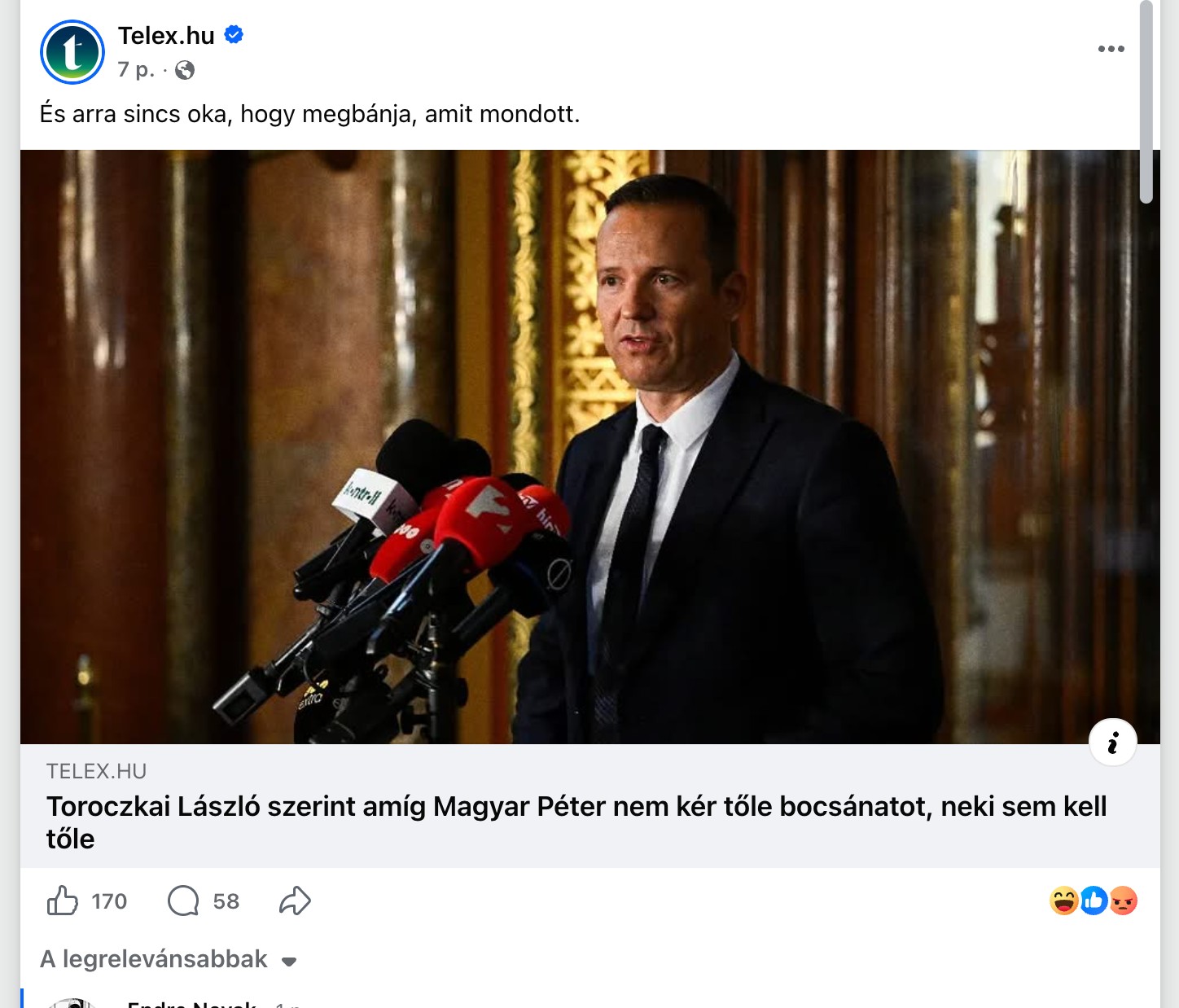 A bejegyzés képernyőképe