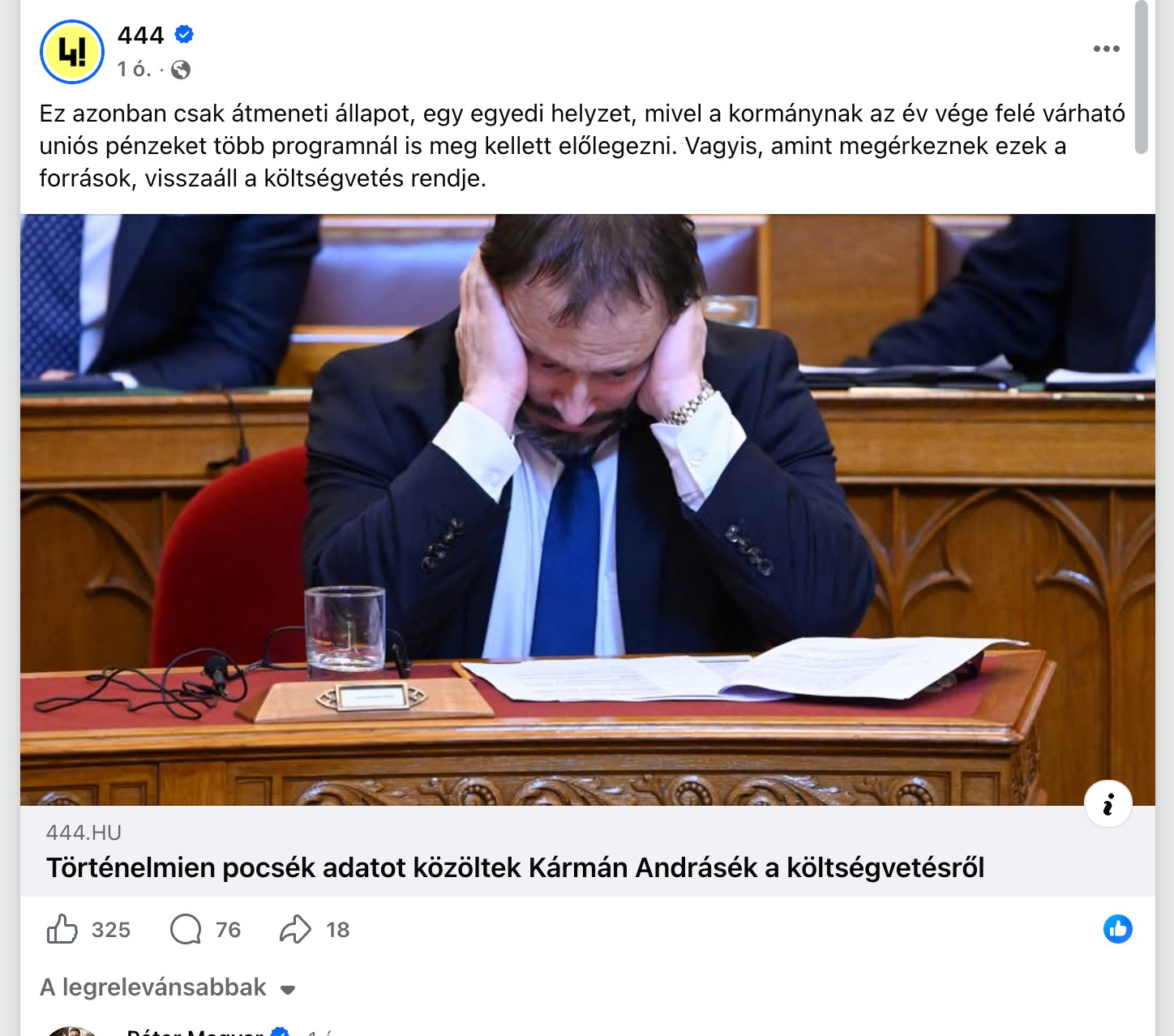 A bejegyzés képernyőképe